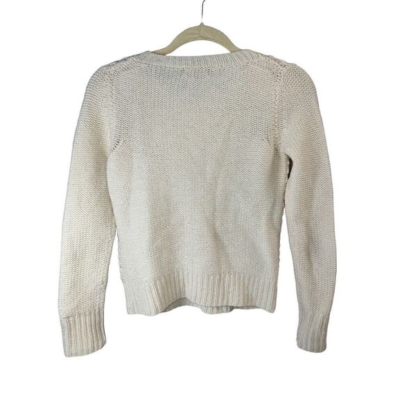 J. Crew Popcorn cable-knit sweater Ivory sz XS - Picture 5 of 10